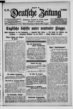 Deutsche Zeitung vom 04.02.1915