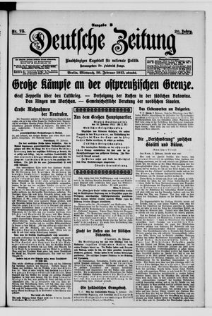 Deutsche Zeitung on Feb 10, 1915
