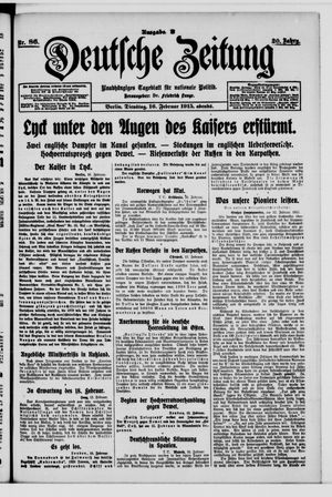Deutsche Zeitung on Feb 16, 1915