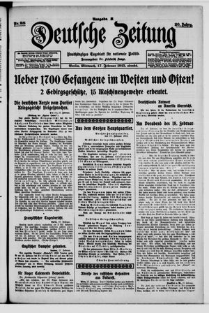 Deutsche Zeitung vom 17.02.1915