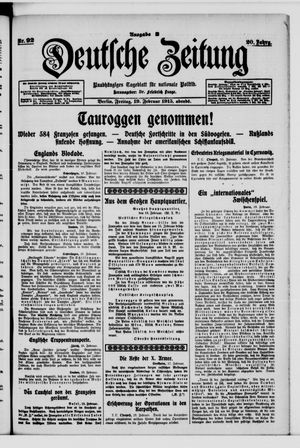 Deutsche Zeitung on Feb 19, 1915