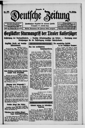 Deutsche Zeitung vom 20.02.1915