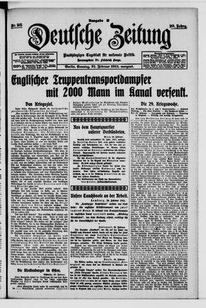 Deutsche Zeitung on Feb 21, 1915
