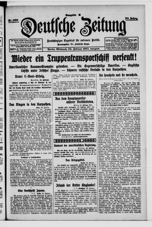 Deutsche Zeitung vom 24.02.1915