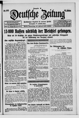 Deutsche Zeitung on Feb 25, 1915