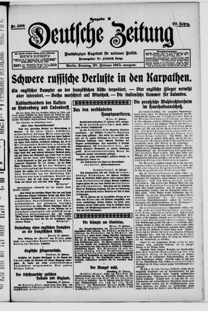 Deutsche Zeitung on Feb 28, 1915