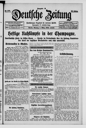 Deutsche Zeitung vom 01.03.1915