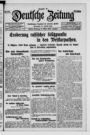 Deutsche Zeitung on Mar 2, 1915