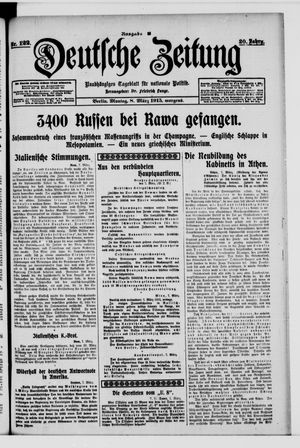 Deutsche Zeitung vom 08.03.1915
