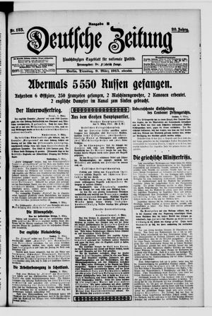 Deutsche Zeitung on Mar 9, 1915