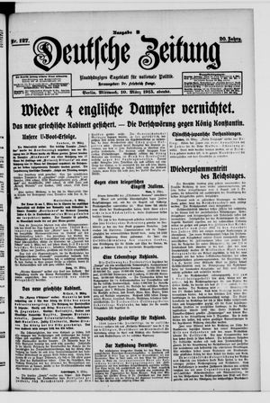 Deutsche Zeitung vom 10.03.1915