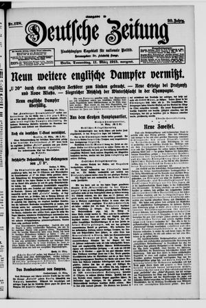 Deutsche Zeitung vom 11.03.1915