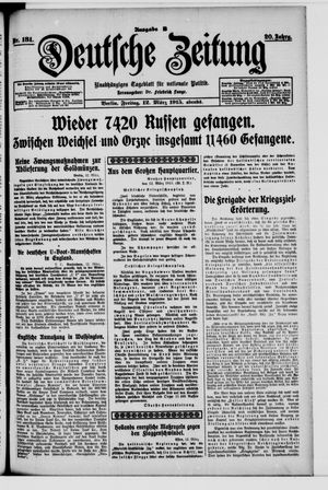 Deutsche Zeitung on Mar 12, 1915