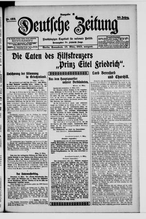 Deutsche Zeitung on Mar 13, 1915