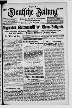 Deutsche Zeitung vom 14.03.1915
