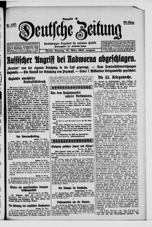 Deutsche Zeitung on Mar 21, 1915