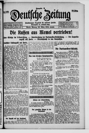 Deutsche Zeitung vom 22.03.1915