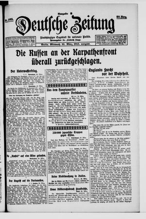 Deutsche Zeitung vom 31.03.1915