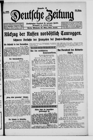 Deutsche Zeitung vom 31.03.1915