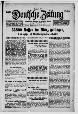 Deutsche Zeitung on Apr 1, 1915