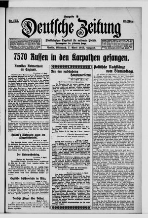 Deutsche Zeitung on Apr 7, 1915