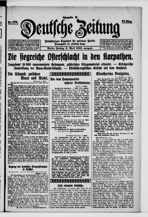 Deutsche Zeitung vom 09.04.1915