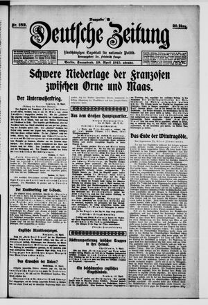 Deutsche Zeitung vom 10.04.1915