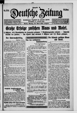 Deutsche Zeitung vom 12.04.1915