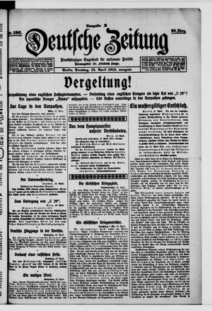 Deutsche Zeitung on Apr 13, 1915