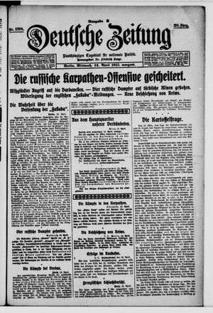 Deutsche Zeitung vom 14.04.1915