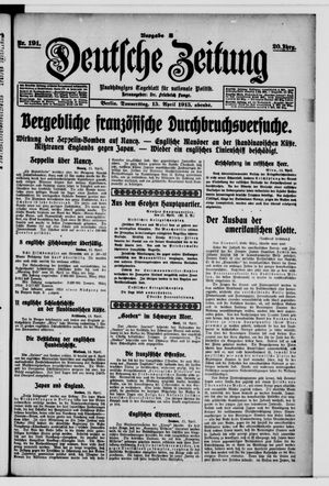 Deutsche Zeitung vom 15.04.1915