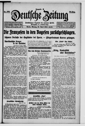Deutsche Zeitung on Apr 19, 1915