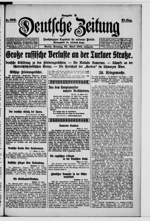 Deutsche Zeitung on Apr 25, 1915