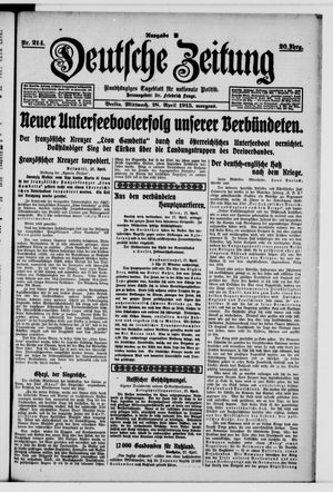 Deutsche Zeitung vom 28.04.1915