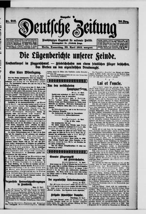 Deutsche Zeitung vom 29.04.1915