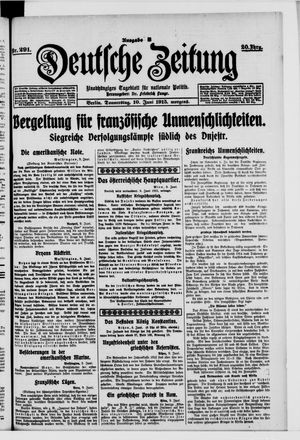 Deutsche Zeitung vom 10.06.1915