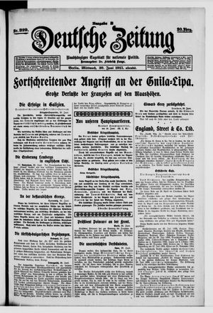 Deutsche Zeitung vom 30.06.1915