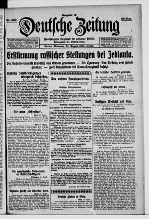 Deutsche Zeitung vom 11.08.1915