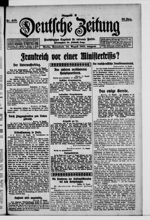Deutsche Zeitung vom 14.08.1915