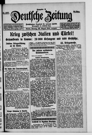 Deutsche Zeitung vom 22.08.1915