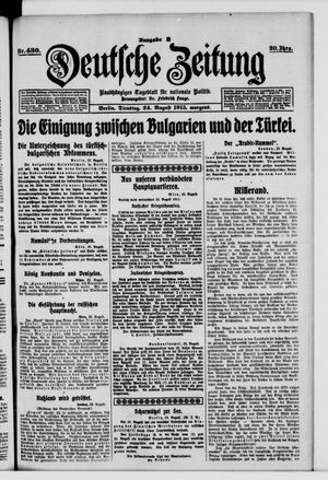 Deutsche Zeitung vom 24.08.1915