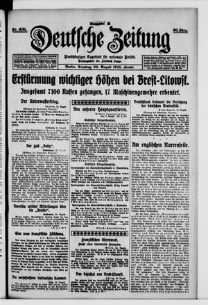 Deutsche Zeitung vom 24.08.1915