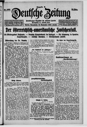 Deutsche Zeitung vom 11.09.1915
