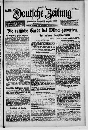 Deutsche Zeitung vom 13.09.1915