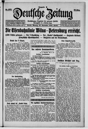 Deutsche Zeitung vom 13.09.1915