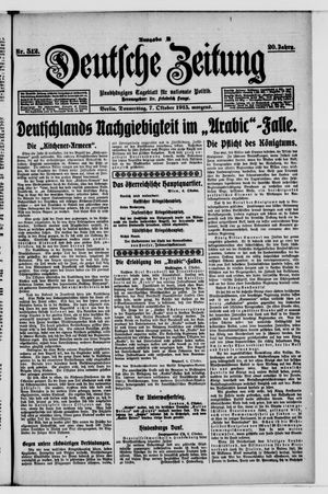 Deutsche Zeitung vom 07.10.1915