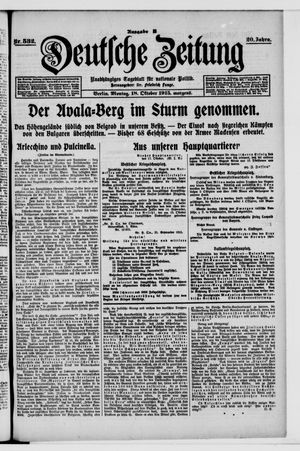 Deutsche Zeitung on Oct 18, 1915