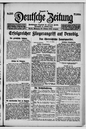 Deutsche Zeitung vom 27.10.1915