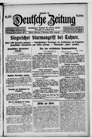Deutsche Zeitung vom 01.11.1915