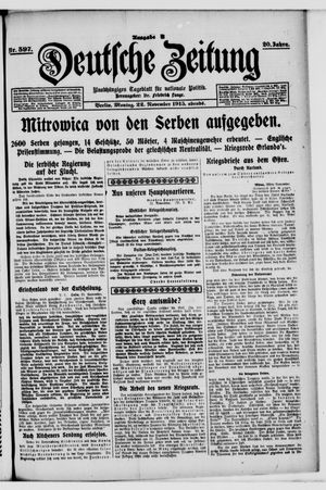 Deutsche Zeitung vom 22.11.1915